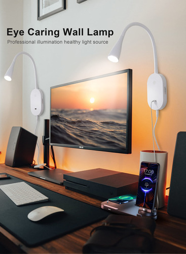 Luz De Lectura Led De Montaje En Pared Para Cama