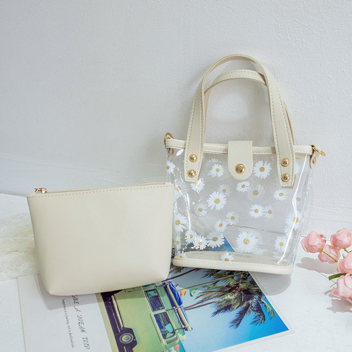 Bolso Transparente Para Madre E Hijo Con Diseño De Margarita