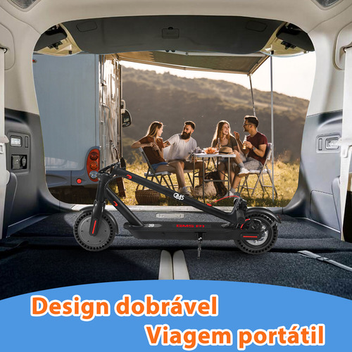 Gm5 P1 Patinete Elétrico Adulto, 400 W De Potência Máxima, 25 Km/h Velocidade Máxima, Autonomia De 20 Km Com Uma Carga Completa, Scooter Eletrica Dobrável Com Aplicativo Bluetooth Preto