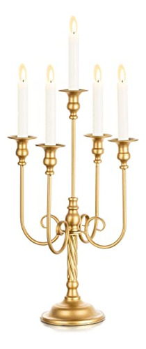 Candelabros Sziqiqi Candelabro Dorado Para Centro De Mesa 