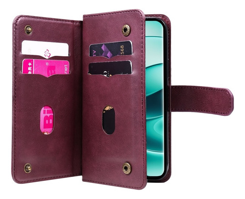 Funda Tipo Billetera Multifuncional Para Redmi Note 14 Pro+