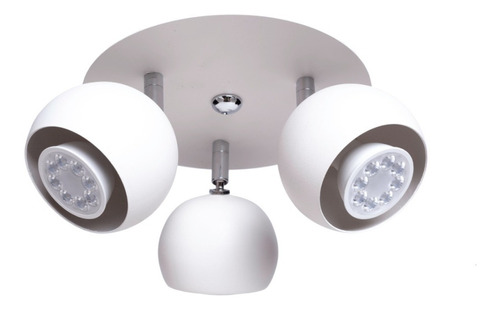 Plafon Spot Bocha 3 Luces Movil Apto Ventilador C/ Lamp Led