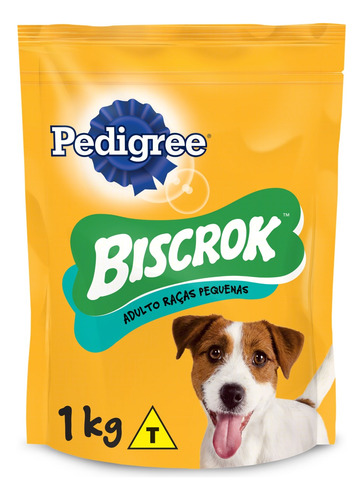 Petisco para Cães Adultos Raças Pequenas Leite Pedigree Biscrok Pouch 1kg