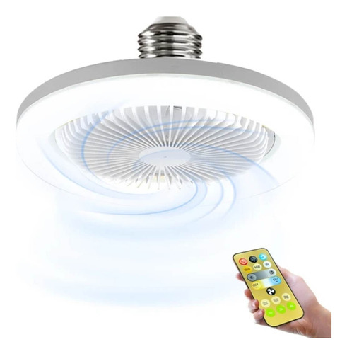 Foco Ventilador Led Ahorrador Con Control Remoto Giro 180°