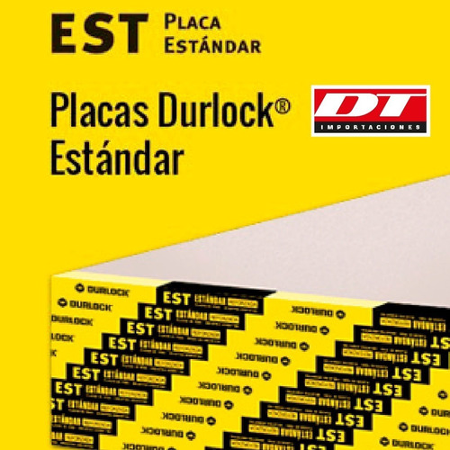 Imagen 2 de 4 de Placa Yeso Pared Int Cielorraso Durlock 12,5mm 1.20x2.40 Mt
