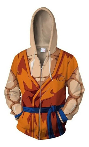 Anime Dragon Ball Sudadera Con Cremallera Adulto Moda Traje