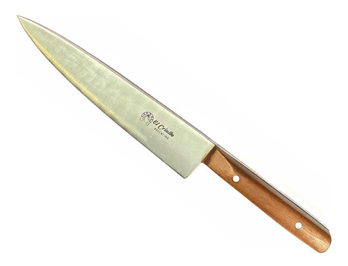 Cuchillo El Criollo Hoja 15cm Acero Inox Tandil Cabo Madera 