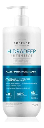 Hidradeep Intensive Profuse - 400g Tipo de embalagem Frasco
