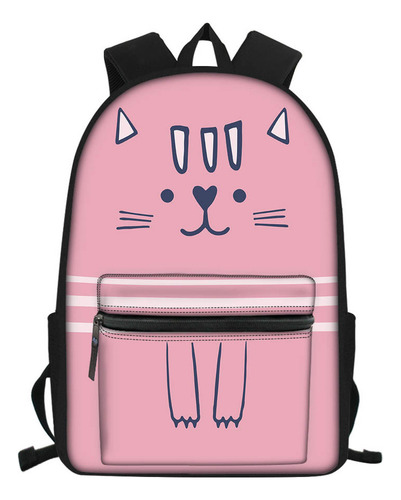 . Lindo Estampado De Gatitos De Dibujos Animados Con Una Perso