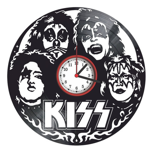 Relógio De Parede - Disco Vinil - Kiss