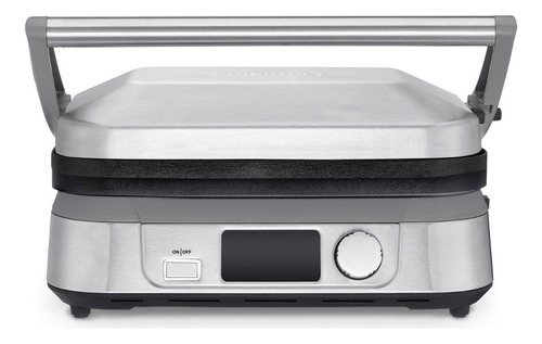 Plancha Eléctrica En Acero Inoxidable Cuisinart Gr-5bp1 Color Gris