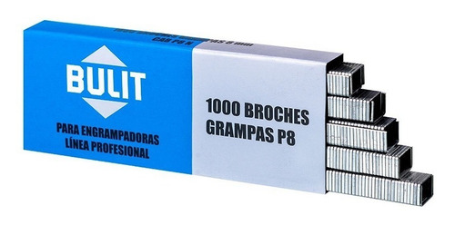 Imagen 3 de 6 de Broches - Grampas Bulit Profesional 8mm Por 1.000 Unidades