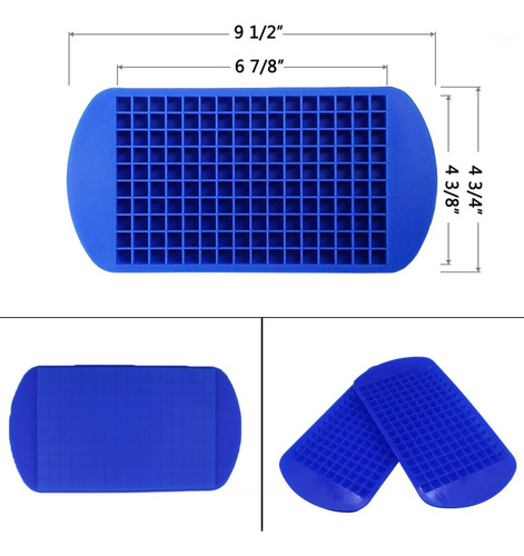 Mini Cubiteras De Silicona Leeyean Pack De 2, 160 Cubiter...