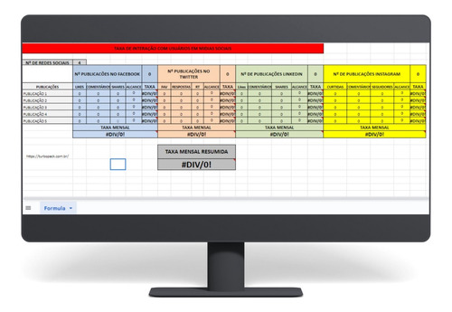 Kit Planilhas Para Controle De Trabalho Em Mídias Sociais