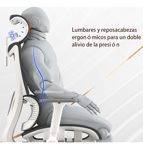 Silla De Oficina Ergonómica Transpirable Con Respaldo Ajustable