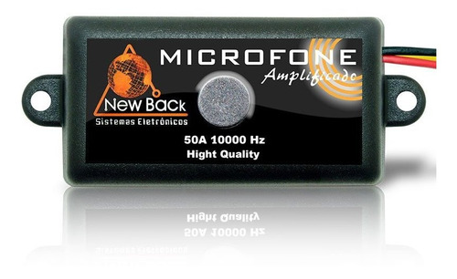 Microfone Amplificado 50a 1000mhz New Back Cor Preto