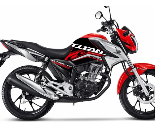 Adesivo Cg Titan 160 2024 Tanque Lat. + Gravata Motovermelha