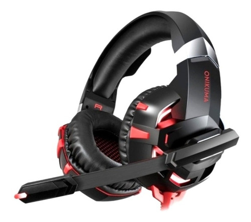 Audífono Gamer Onikuma K2 Pro Negro-rojo