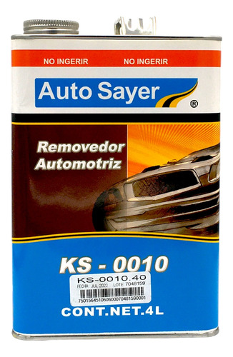 Sayer Removedor Automotriz  Ks-0010.40 4 Litros Galon