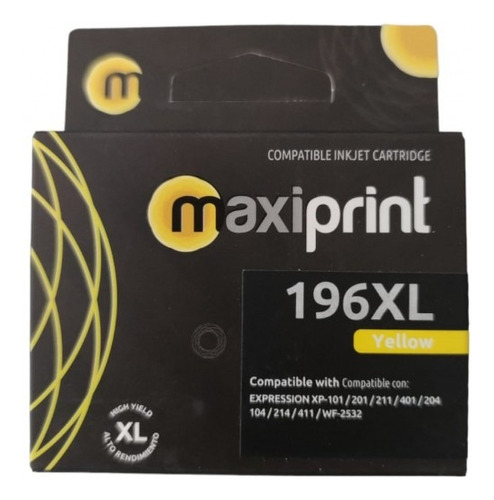 Maxiprint Mxp-196y Cartucho De Tinta Compatible Epson T196