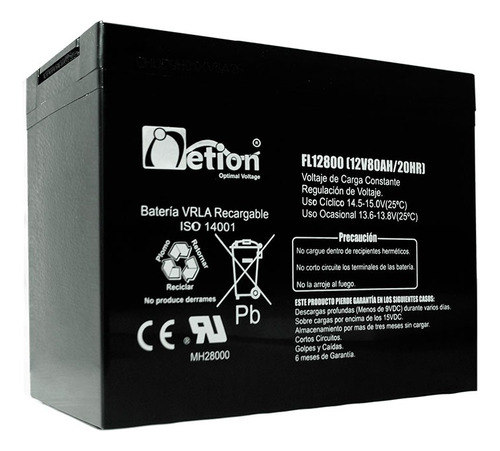 Batería Agm Netion 12v/80ah Libre De Mantenimiento