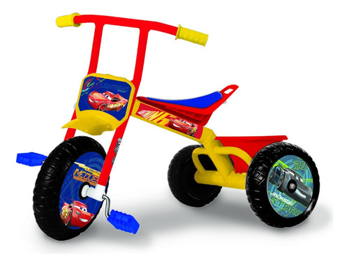 Triciclo Max Cars Rayo Mcqueen Con Canasto Infantil Grande