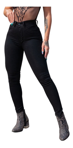 Jean Lovel By Sweet Chupín Clásico Denim Black Mujer