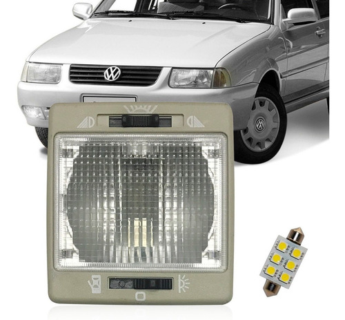 Lanterna Luz Teto Leitura Vw Santana Quantum + Lâmpada Led