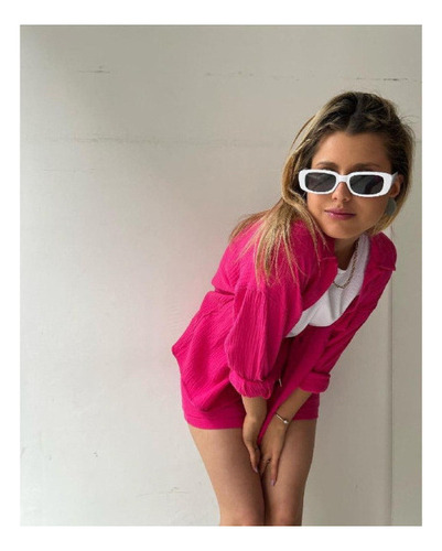 Conjunto De Camisa De Manga Larga Con Solapa Y Pantalón