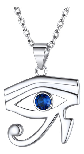 Collar Mujer Colgante De Ojos De Horus Egipto Amuleto Plata