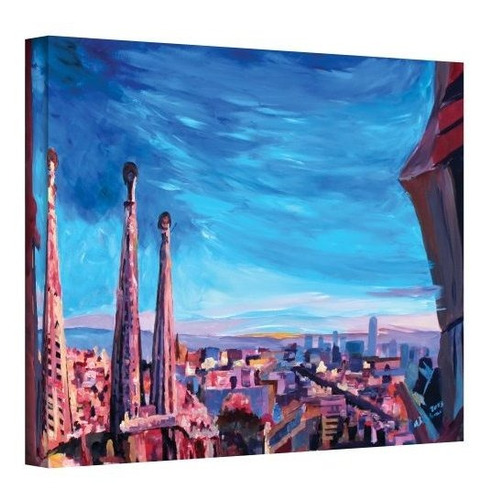 Arte De La Pared Barcelona Con La Sagrada Familia, Arte De L