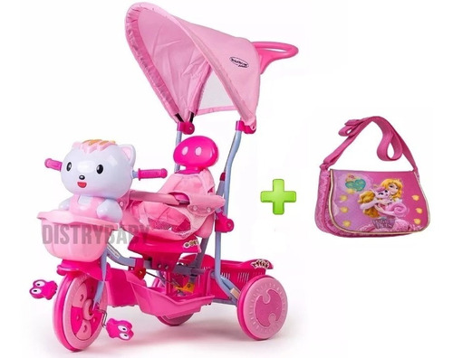 Triciclo Infantil Nena Bebe Kitty Musica Luces Rosa Oferta
