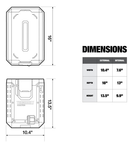 Cooler Compacto Stacktech Toughbuilt Tb-b1-c-60c