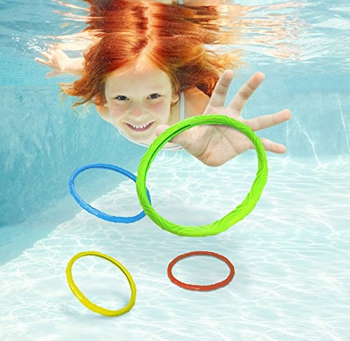 Aqua Juegos Anillos De Buceo (juego De 6) Por Aqua Ocio