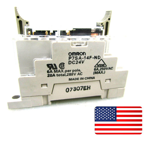 1pcs New Omron P7sa-14f-nd Dc24 Relay Sockets 6p Din Mount