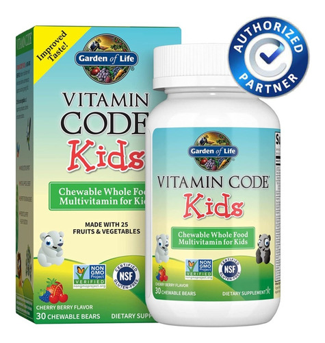 Garden Of Life Vitamin Code Kids 30 Gomitas Multivit Ptr Sabor Cereza