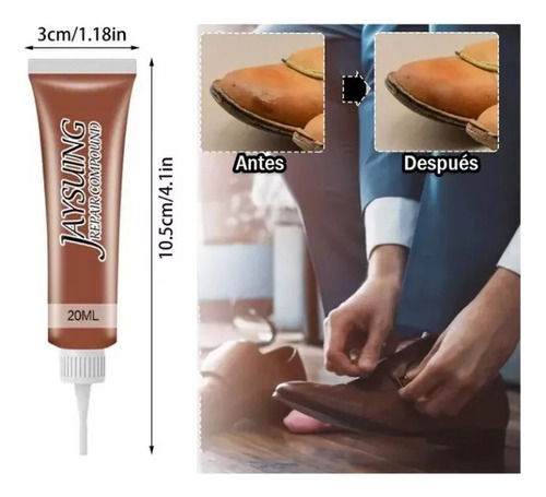 20ml Repara Restaura Cuero Sofa Timon Zapato Casaca Asiento