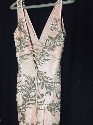 Vestido Lentejuela Rosa Importado