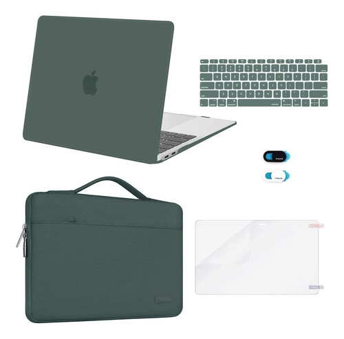 Combo De Accesorios Mosiso Para Macbook Air 13 Verde Noche