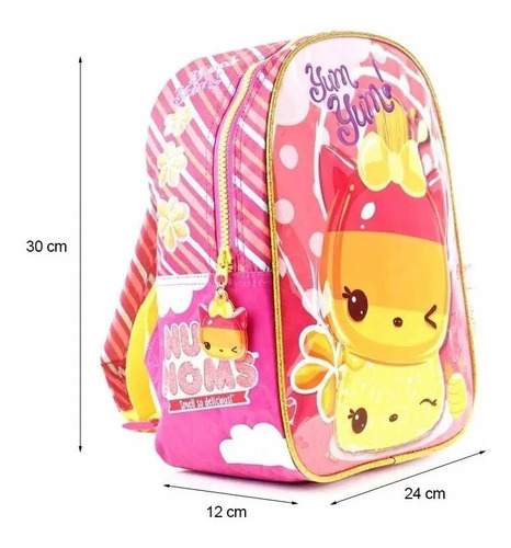 Mochila Espalda Num Noms 12 Pulgadas - Wabro - Art. 82200 Color Naranja/Rosa