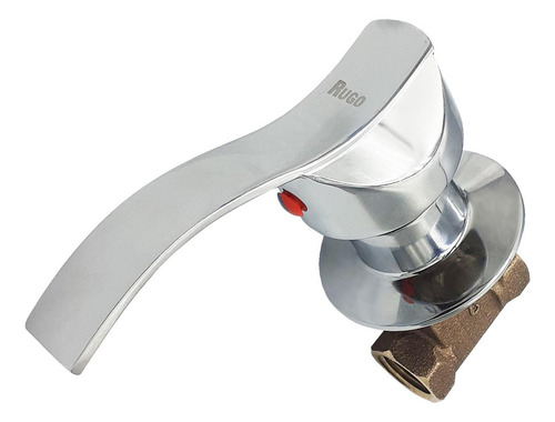 Juego Llave Empotrar Metalico Rugo Maneral Palanca Regadera Acabado Cromado Color Plateado