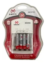 Comprar 4 Pilhas Mox Recarregáv Aaa + Carregador Aau002Faaau002F9v Auto Stop