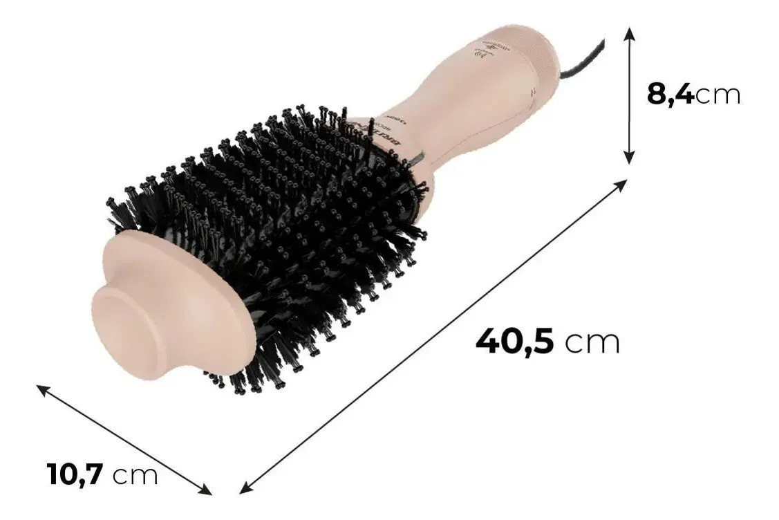 Escova Secadora 4 em 1 Britânia BEC07R Cerâmica 1300W Bivolt Rosa Seca, alisa, modela e dá volume... 5