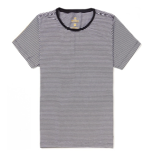 Imagem 1 de 3 de Camiseta Básica Lisa - Modelagem Antiga Preto, Branco, Listr