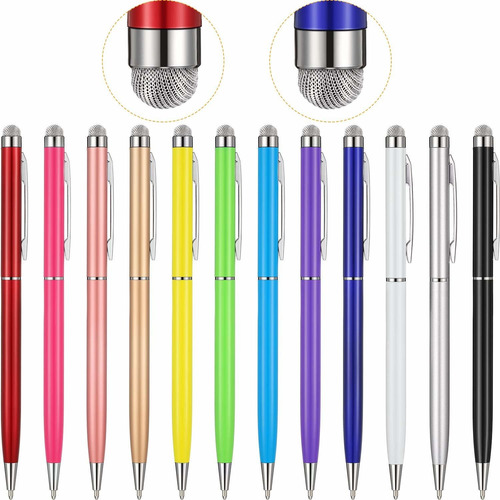 12 Pieces Stylus Pens For Touch Screens  Retractable Fi...