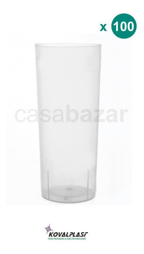 Vaso Descartable Fiesta Flexible Trago Largo Pp X 100 Unid Color Transparente