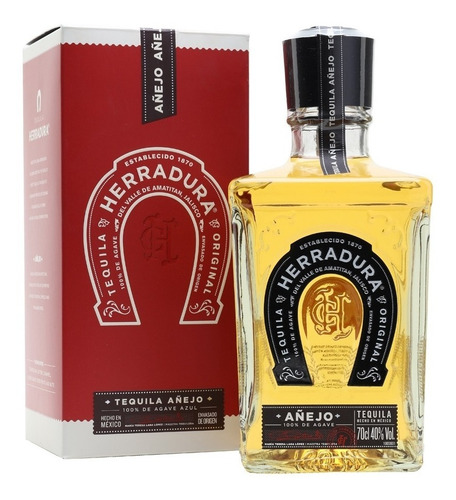 Tequila Herradura Añejo Con Estuche Goldbottle