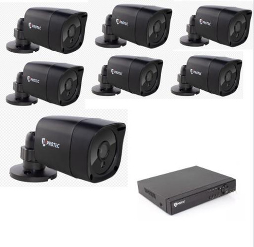 Kit Dvr Jl6008 + 7 Câmeras Ahd 9020 Black Jlprotec