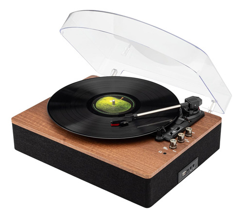 Toca-discos De Madeira Retrô Retrô Com Um Player