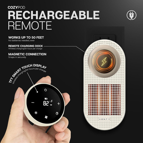 Calefactor Portátil Enchufable Venty Cozypod 500w Led